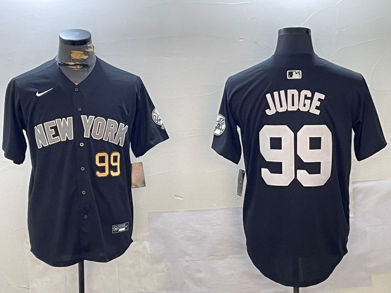 Men New York Yankees 99 Judge Black Game 2024 Nike MLB Jersey style 12021
